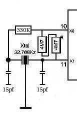 timing circuit with dual 15pf